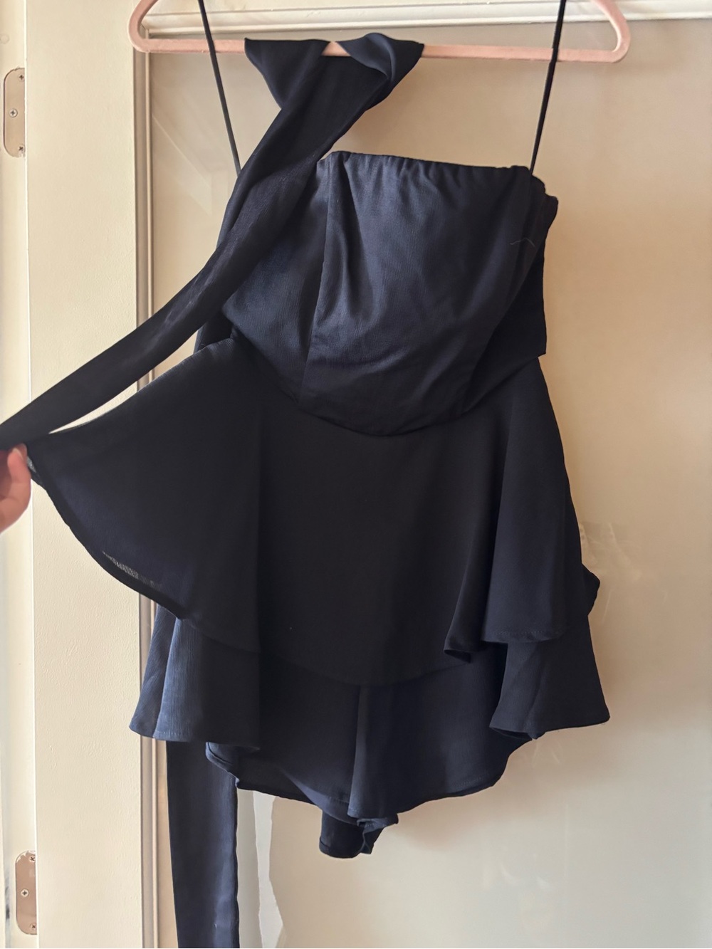 Princess Polly Black Tiered Ruffle Mini Dress